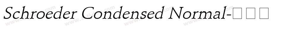 Schroeder Condensed Normal字体转换